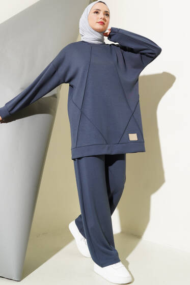Loyşa Önü Çıma Detaylı İkili Takım Füme - İkili Takım