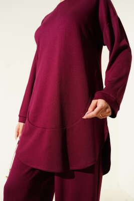 Loyşa Oval Kesim İkili Takım Bordo - İkili Takım