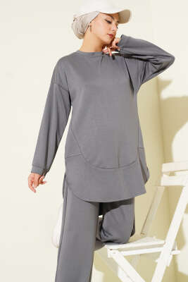 Loyşa Oval Kesim İkili Takım Gri - İkili Takım