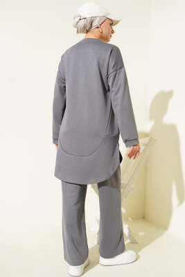 Loyşa Oval Kesim İkili Takım Gri - İkili Takım