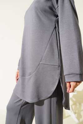 Loyşa Oval Kesim İkili Takım Gri - İkili Takım