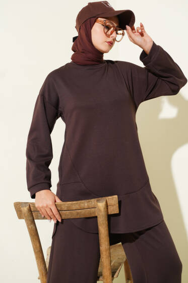 Loyşa Oval Kesim İkili Takım Kahve - İkili Takım