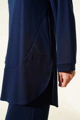 Loyşa Oval Kesim İkili Takım Lacivert - İkili Takım