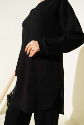 Loyşa Oval Kesim İkili Takım Siyah - İkili Takım