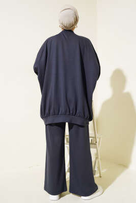 Loyşa Oversize Tunik İkili Takım Füme - İkili Takım