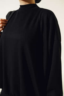 Loyşa Oversize Tunik İkili Takım Siyah - İkili Takım