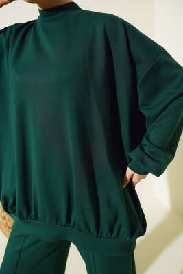 Loyşa Oversize Tunik İkili Takım Zümrüt - İkili Takım