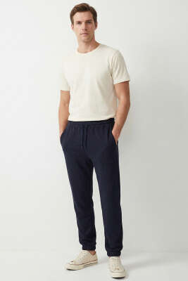 Loyşa Paça Lastikli Erkek Eşofman Altı Lacivert - Yeni Erkek Giyim