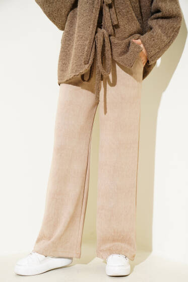 Loyşa Palazzo Pantolon Bej - Pantolon