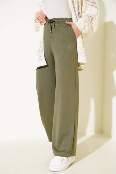 Loyşa Palazzo Pantolon Haki - Pantolon