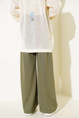 Loyşa Palazzo Pantolon Haki - Yılın Fırsatı