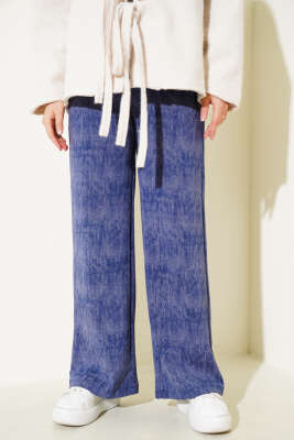 Loyşa Palazzo Pantolon İndigo - Yılın Fırsatı