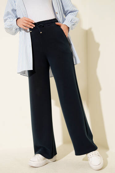 Loyşa Palazzo Pantolon Lacivert - Pantolon