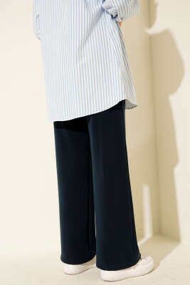 Loyşa Palazzo Pantolon Lacivert - Pantolon