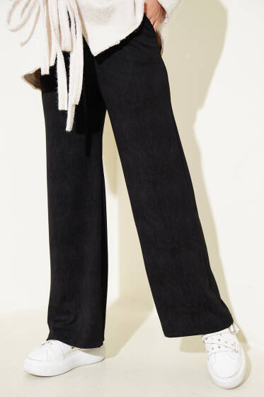 Loyşa Palazzo Pantolon Siyah - Pantolon