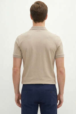 Loyşa Polo Yaka Erkek T-shirt Bej - Erkek T-shirt