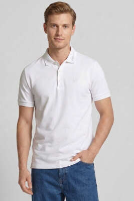 Loyşa Polo Yaka Erkek T-shirt Beyaz - Erkek T-shirt