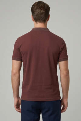 Loyşa Polo Yaka Erkek T-shirt Kahve - Erkek T-shirt