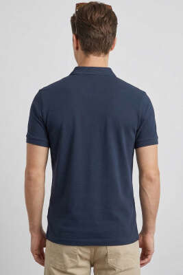 Loyşa Polo Yaka Erkek T-shirt Lacivert - Erkek T-shirt