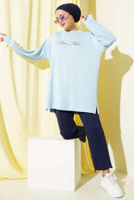 Loyşa Renkli Yazılı Tunik Bebe Mavi - 300-500 TL Ürünler