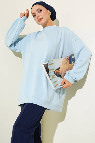 Loyşa Salaş Basic Tunik Bebe Mavi - Tunik