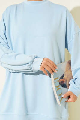 Loyşa Salaş Basic Tunik Bebe Mavi - Tunik