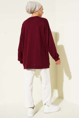 Loyşa Salaş Basic Tunik Bordo - Tunik