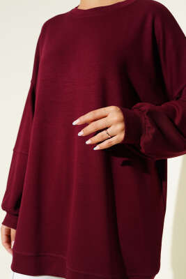 Loyşa Salaş Basic Tunik Bordo - Tunik