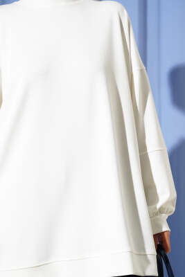 Loyşa Salaş Basic Tunik Ekru - Tunik