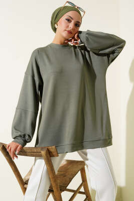 Loyşa Salaş Basic Tunik Haki 