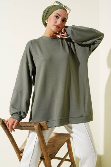 Loyşa Salaş Basic Tunik Haki - Tunik