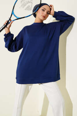 Loyşa Salaş Basic Tunik Lacivert 