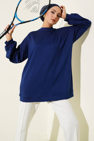 Loyşa Salaş Basic Tunik Lacivert - Tunik