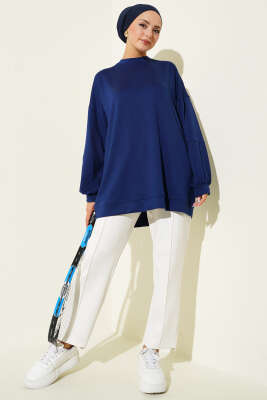 Loyşa Salaş Basic Tunik Lacivert - Tunik