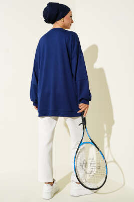 Loyşa Salaş Basic Tunik Lacivert - Tunik