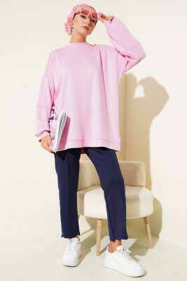 Loyşa Salaş Basic Tunik Pembe - Tunik