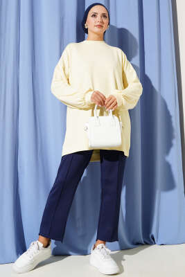 Loyşa Salaş Basic Tunik Sarı - Tunik
