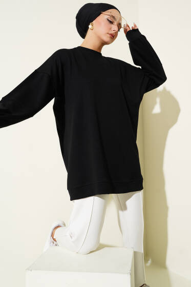 Loyşa Salaş Basic Tunik Siyah - Tunik