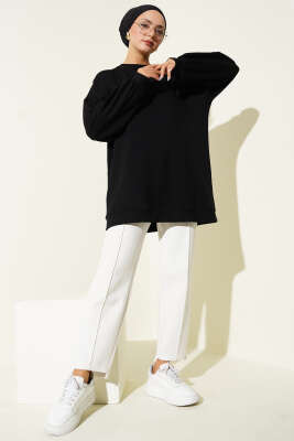 Loyşa Salaş Basic Tunik Siyah - Tunik