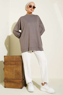 Loyşa Salaş Basic Tunik Vizon - Tunik