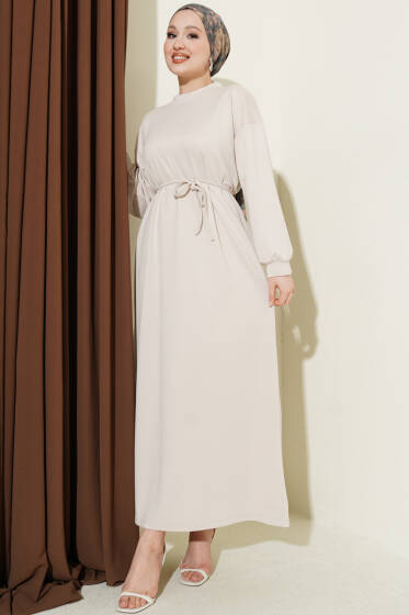 Loyşa Salaş Elbise Bej - Elbise