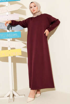 Loyşa Salaş Elbise Bordo