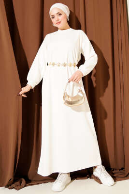 Loyşa Salaş Elbise Ekru 