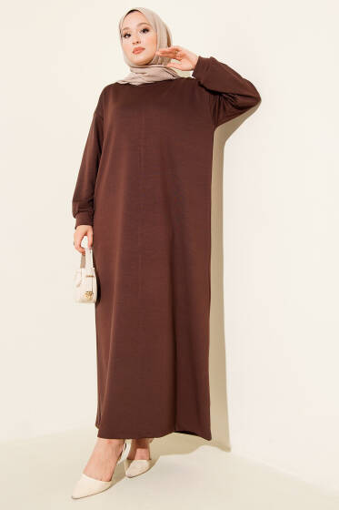 Loyşa Salaş Elbise Kahve - Elbise