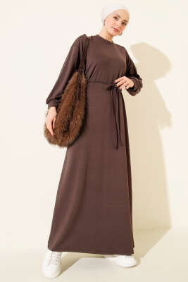 Loyşa Salaş Elbise Kahve - YAZGI TEKSTİL