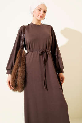 Loyşa Salaş Elbise Kahve - Tesettür Elbise