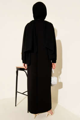 Loyşa Salaş Elbise Siyah - Tesettür Elbise