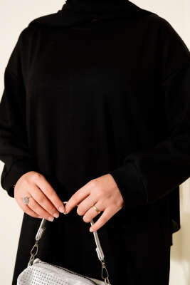 Loyşa Salaş Elbise Siyah - Tesettür Elbise