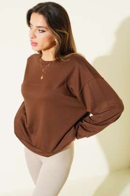 Loyşa Salaş Sweatshirt Kahve - ADYES