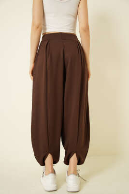 Loyşa Şalvar Pantolon Kahve - Kadın Giyim Modelleri